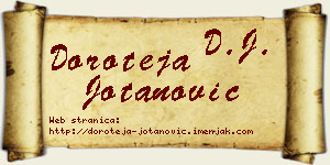 Doroteja Jotanović vizit kartica
